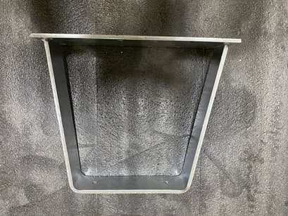 Trapezoidal formed sheet metal bracket component